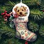 Personalised Norfolk Terrier Stocking Bauble, thumbnail 2 of 2
