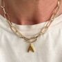 Personalised Bubble Letter Initial Chunky Chain Necklace, thumbnail 5 of 8