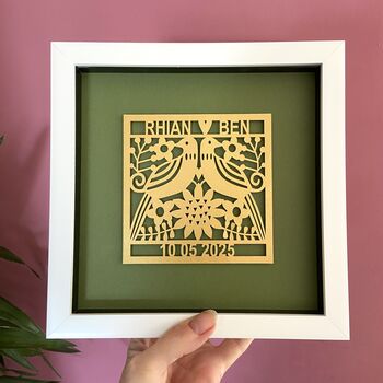 Custom Framed Artwork With Names And Date, 6 of 8