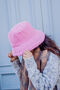 Pink Fluffy Teddy Bucket Hat, thumbnail 1 of 6