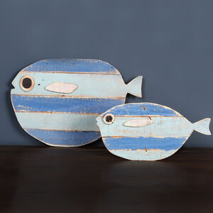 Mr And Mrs Puffer Fish Wooden Wall Decorations By Red Berry Apple