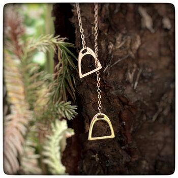 Personalised Stirrup Necklace, Silver, Gold Or Rose Gold, 10 of 12