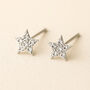 Tiny Sterling Silver Twinkling Star Stud Earrings, thumbnail 1 of 7