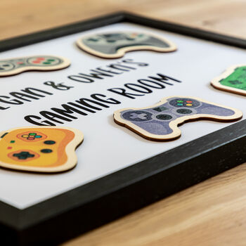 Personalised Gaming Controller Framed Print Gift, 2 of 6