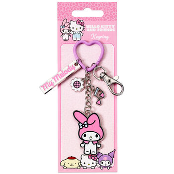Hello Kitty My Melody Keyring With Charms, 5 of 5