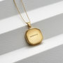 Personalised Large Faceted Square Locket Necklace, thumbnail 5 of 10