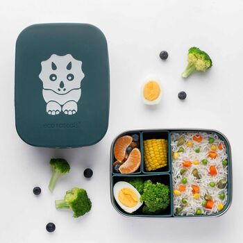 Stainless Steel Lunchbox With Organisers Dinosaur, 5 of 8