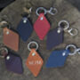Handmade Personalised Leather Keyring Made In Britain, thumbnail 6 of 7