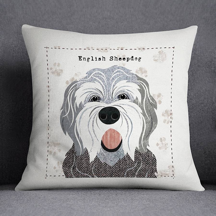 personalised dog bone cushion