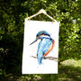 Inky Kingfisher Tea Towel, thumbnail 1 of 7
