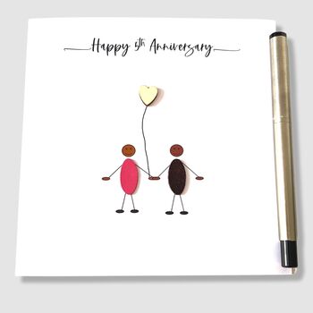 5th Anniversary Card Wood Wedding Anniversary, 7 of 10