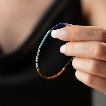 Natural Chakra Bracelet With Seven Gemstones, 6 of 7