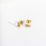 Sparkly Gold Vermeil Plated Galaxy Stud Earrings, thumbnail 1 of 5