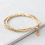 Double Gold Plated Nugget Wrap Bracelet, thumbnail 1 of 6
