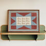 Love Love Love You Patchwork Stripe Print, thumbnail 3 of 10
