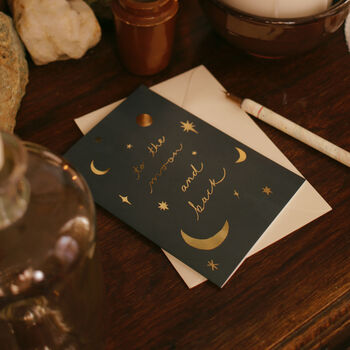 Moon And Back Astrology Love Card, 3 of 4