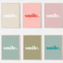 Smile Bold And Colourful Happy Art Print, thumbnail 4 of 6