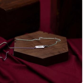 3 Mm Silver Connell Chain Necklace With Engraving, 3 of 7
