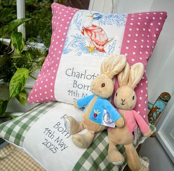 Beatrix Potter Christening Cushion, 3 of 7