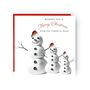 Snowman Family Greeting Card, thumbnail 1 of 4