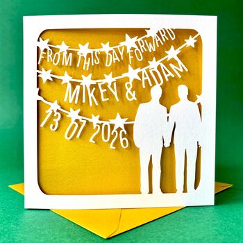 From This Day Personalised Male Couple Wedding Card, 3 of 5