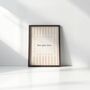 Personalised Lace Stripe Quote Wall Art Print, thumbnail 3 of 5