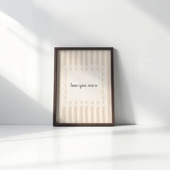 Personalised Lace Stripe Quote Wall Art Print, 3 of 5