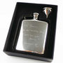Engraved Personalised Hip Flask Your Drawing, thumbnail 3 of 4