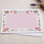 C6 Decorated Envelopes With Pink Flower Border Design, thumbnail 1 of 2