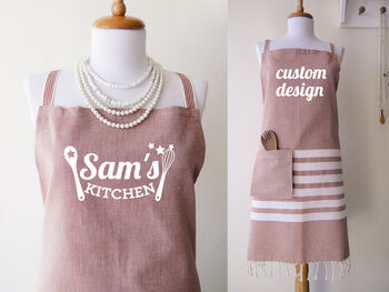 Personalised Cotton Apron, Christmas Gift For Mums, 2 of 9