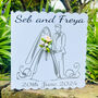 Personalised Bride + Groom Card In Gold Silver Or Black, thumbnail 4 of 4
