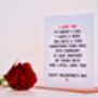 'Just Another Day I Love You' Valentine's Card, thumbnail 2 of 2