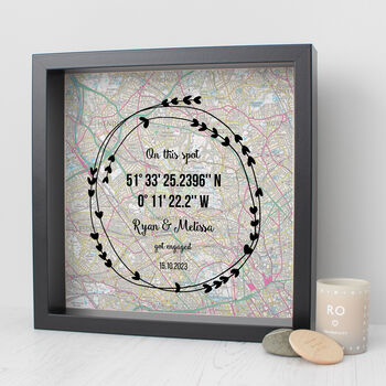Personalised Engagement Map Print Gift For Couple, 5 of 5