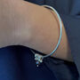 Silver Bangle With Droplets And Pearl, thumbnail 4 of 4
