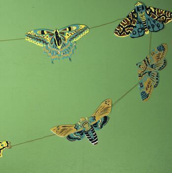 Moths Recycled Paper Garland, 3 of 5
