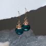 Jewelled Green Drop Earrings, thumbnail 1 of 4