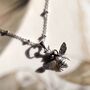 Sterling Silver Oxidised Honey Bee Necklace, thumbnail 4 of 6