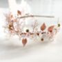 Nature Inspired Pink Bridal Headband, thumbnail 2 of 3