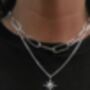 Handmade Sterling Silver North Star Birthstone Christmas Necklace: February Birthstone, thumbnail 6 of 11