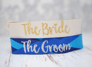 Bride And Groom Wedding Hen Stag Party Wristbands, 3 of 8