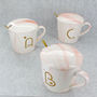 Alphabet Ceramic Marble Mugs Pink Finish, thumbnail 3 of 12