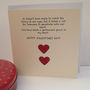 Personalised Valentine Card With Hearts And Words, thumbnail 2 of 4