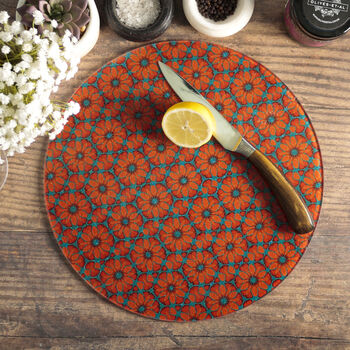 Red Poppies Chopping Board / Worktop Saver, 2 of 12