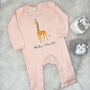 Hello World Giraffe Jungle Babygrow, thumbnail 6 of 10