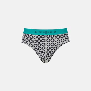 Men's 'Minimalist Geometric' Four Pack Bamboo Briefs, 2 of 12