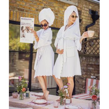 The Arabella Scallop Robe Sage, 2 of 3