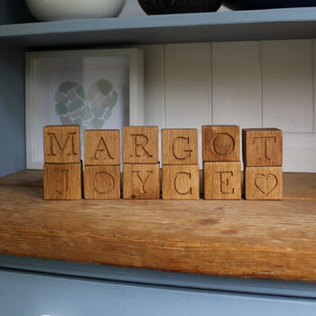 Personalised Wooden Baby Name Blocks| Six Blocks Minimum, 11 of 12