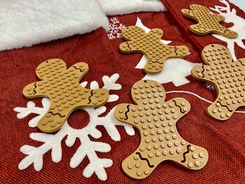 Lego Compatible Gingerbread Christmas Tree Decoration, 3 of 4