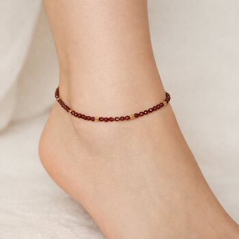 Gemstone Beaded Anklet, 2 of 5