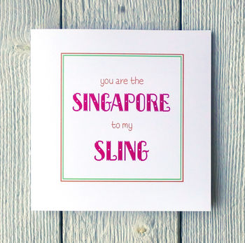Personalised Singapore Sling Card, 2 of 2